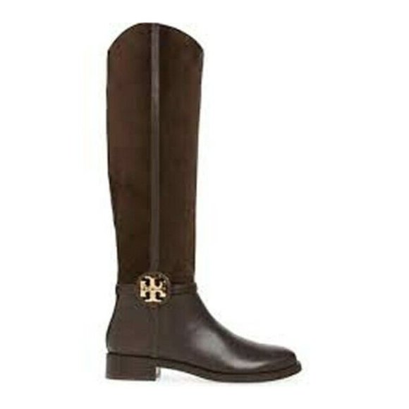 New! Tory Burch Miller Knee High Boot Brown Suede Size 5.5 M MSRP $498 U8 - Picture 1 of 9